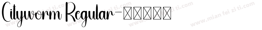 Cityworm Regular字体转换